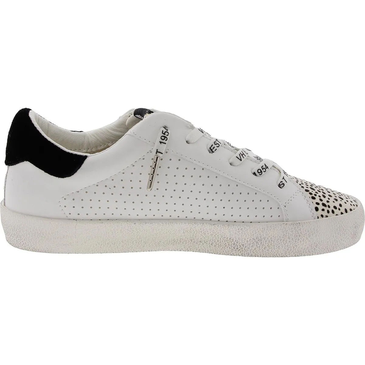 Womens Distressed Calf Hair Casual And Fashion Sneakers