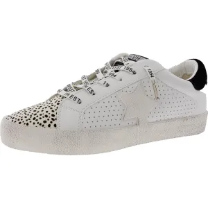 Womens Distressed Calf Hair Casual And Fashion Sneakers