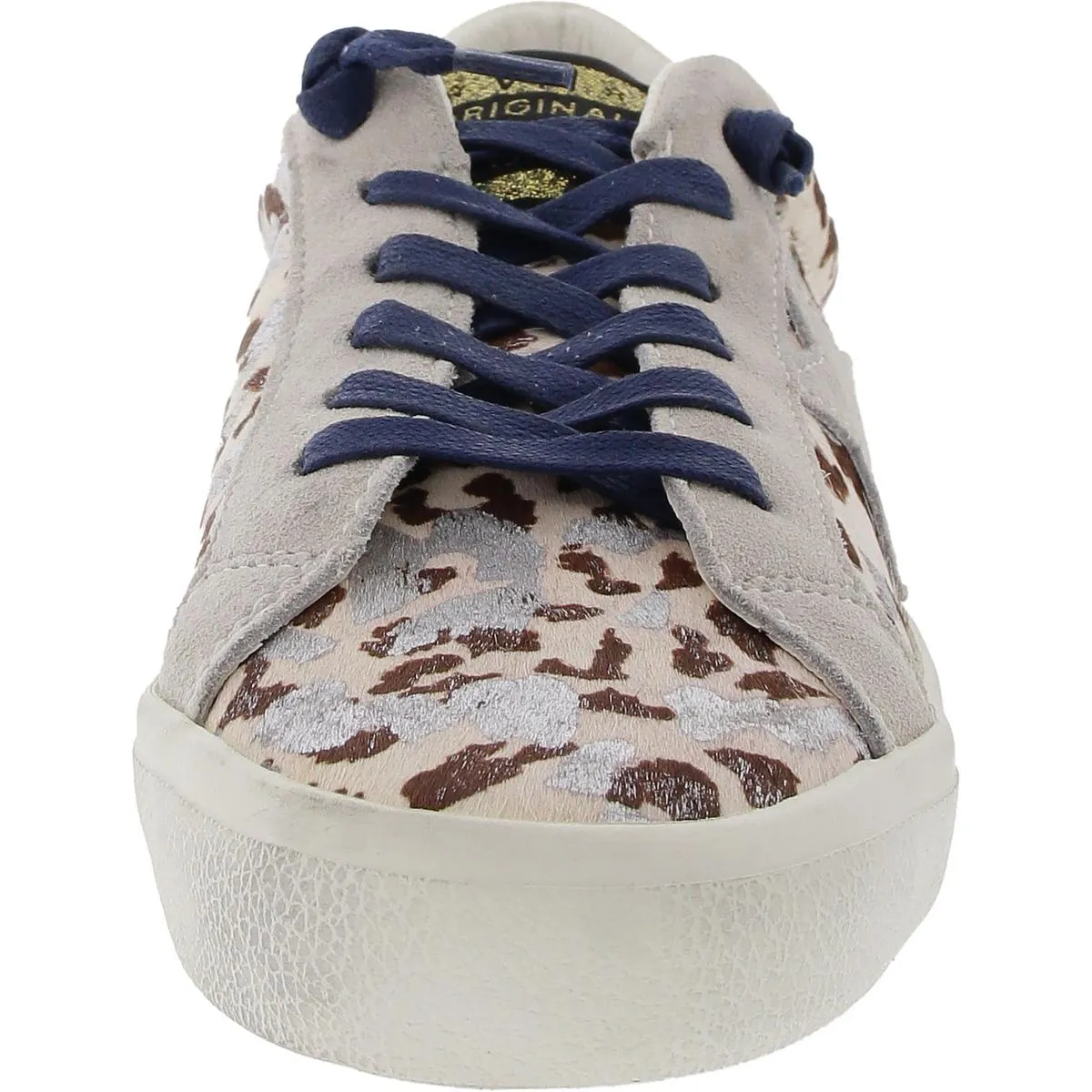 Womens Distressed Calf Hair Casual And Fashion Sneakers