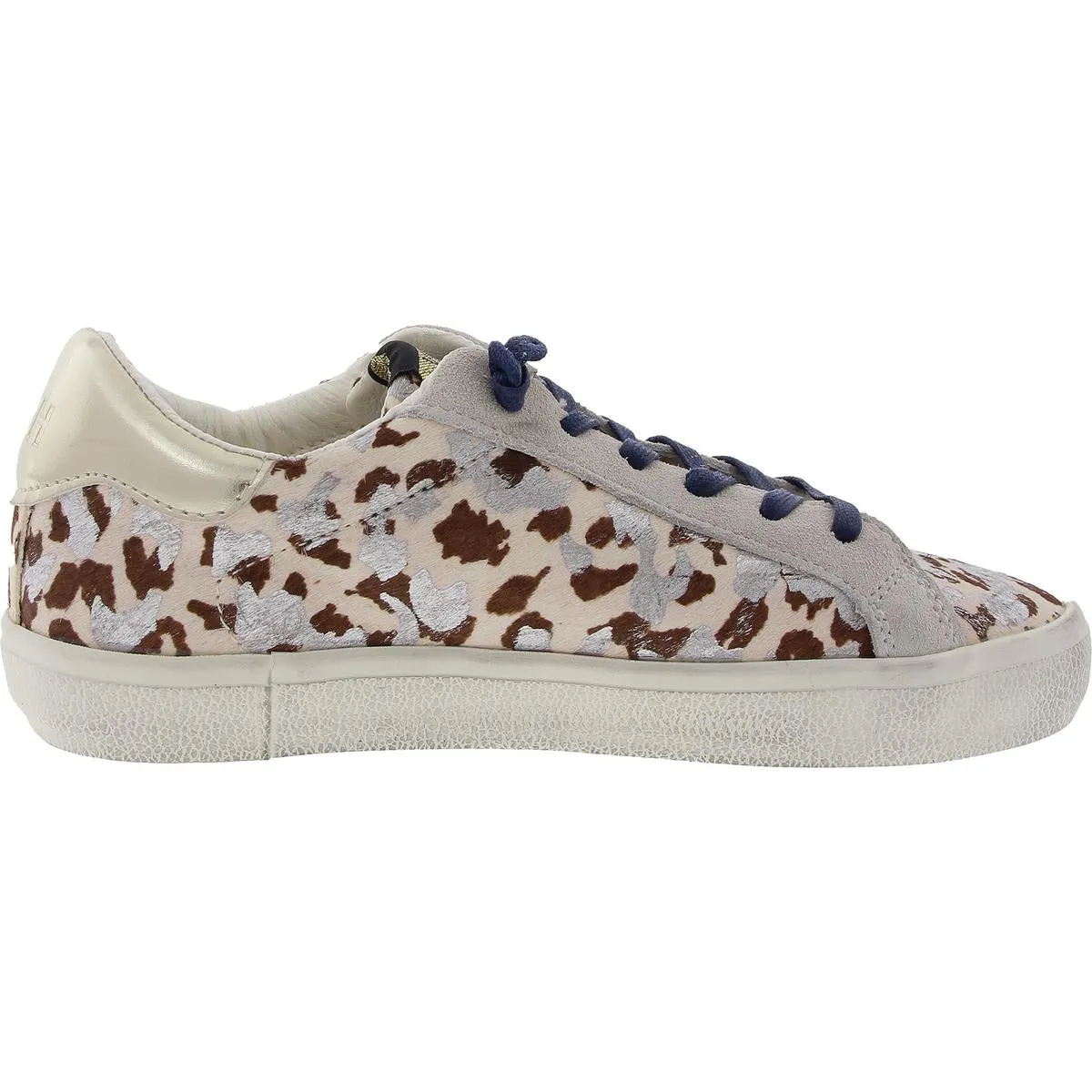Womens Distressed Calf Hair Casual And Fashion Sneakers