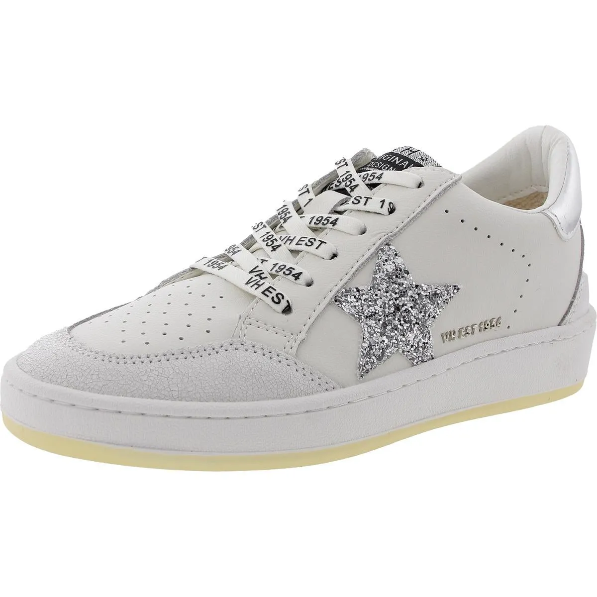 Womens Distressed Leather Casual And Fashion Sneakers
