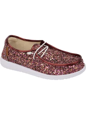 Women's Glitter Kayak Shoes In Mixed Berry