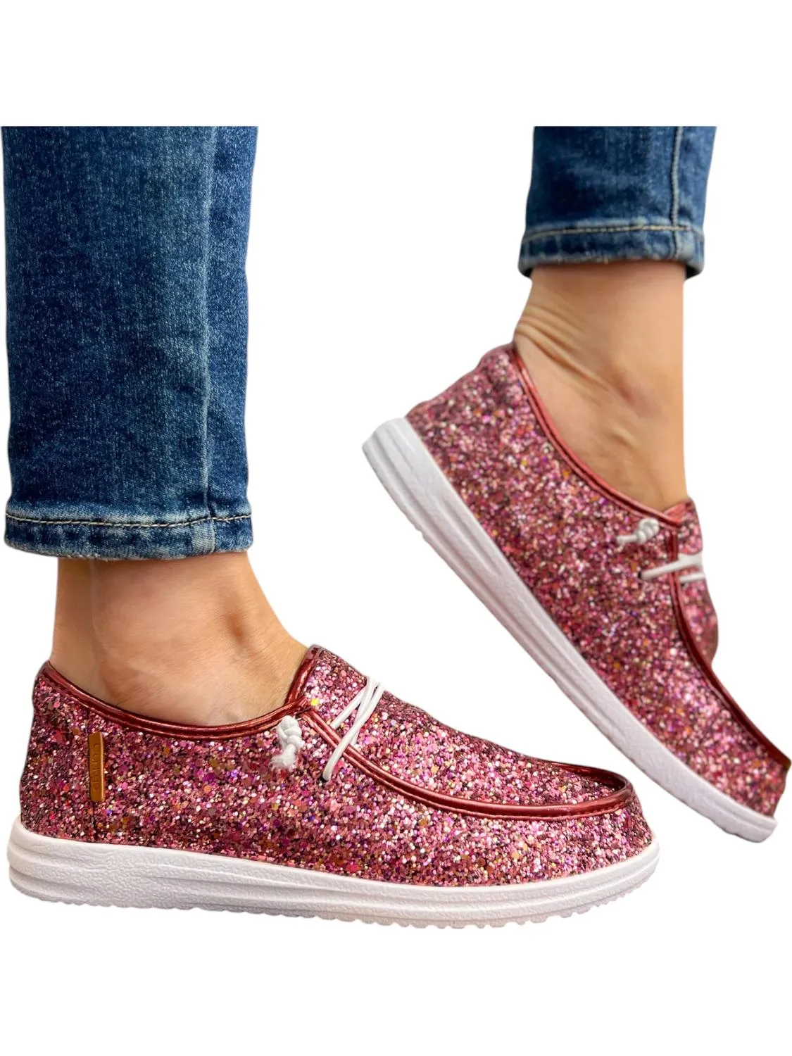 Women's Glitter Kayak Shoes In Mixed Berry