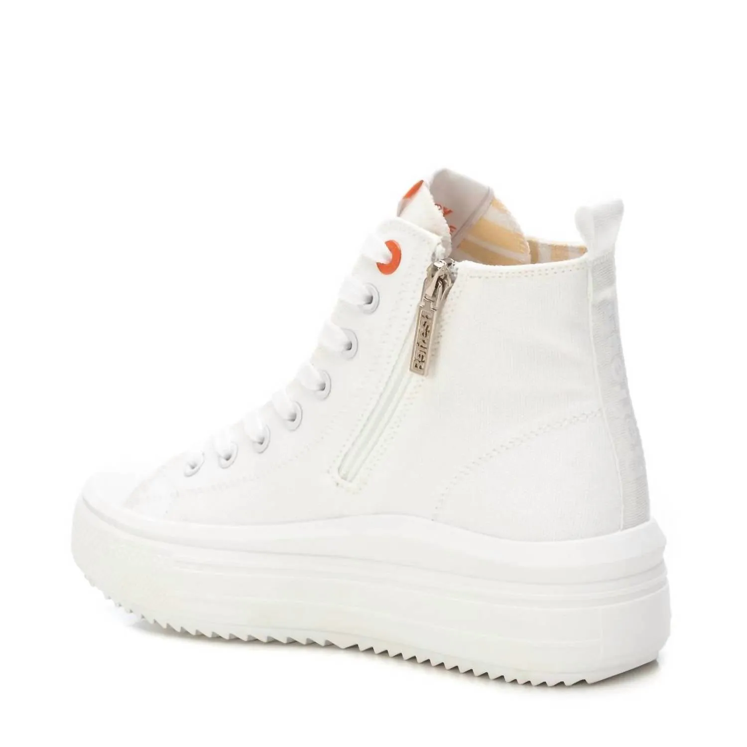 Women's High Top Canvas Sneakers In White