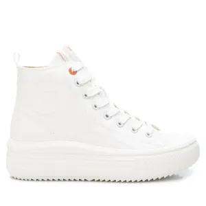 Women's High Top Canvas Sneakers In White