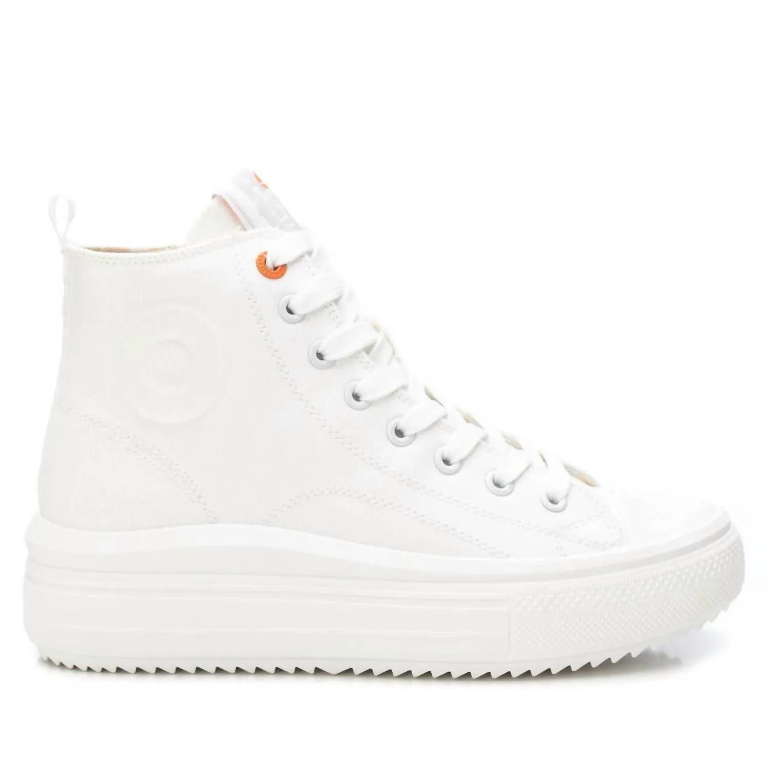 Women's High Top Canvas Sneakers In White