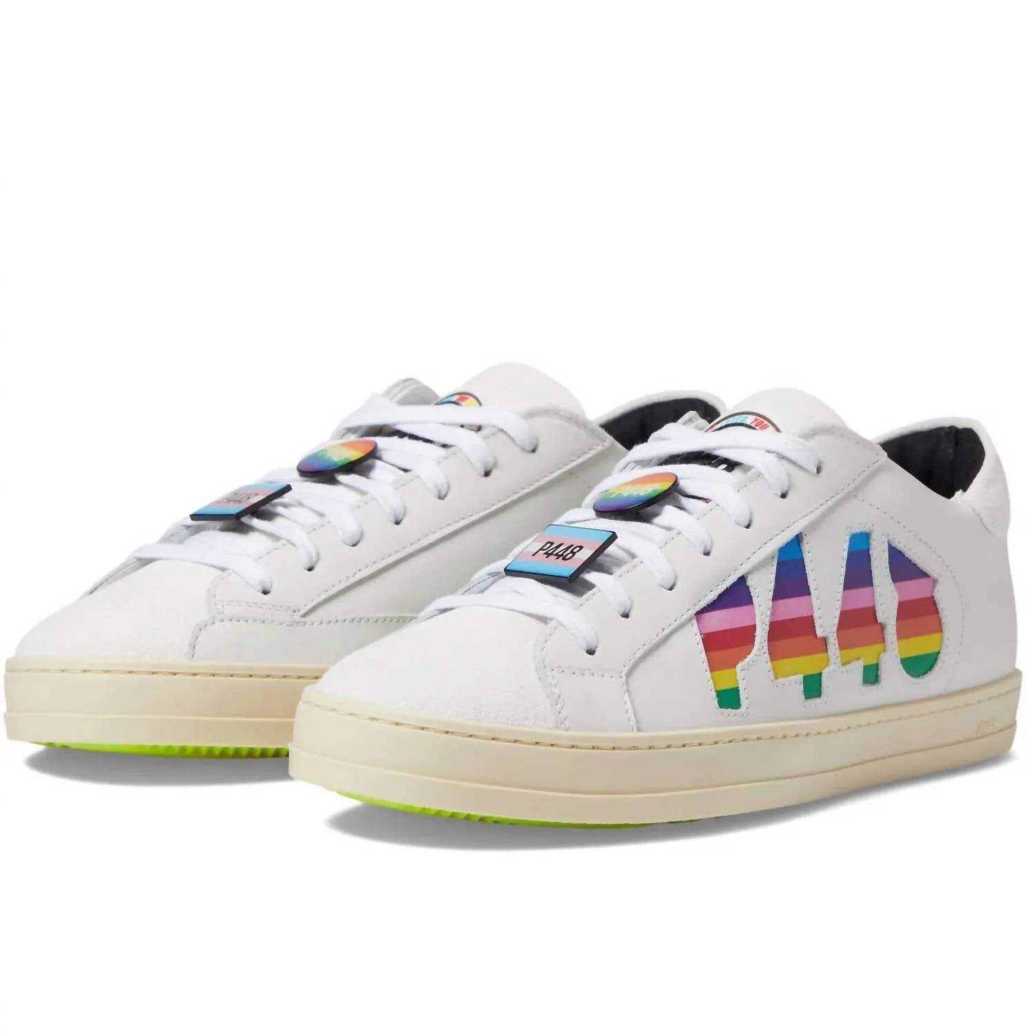 Women's John Trainers Sneakers In Pride White