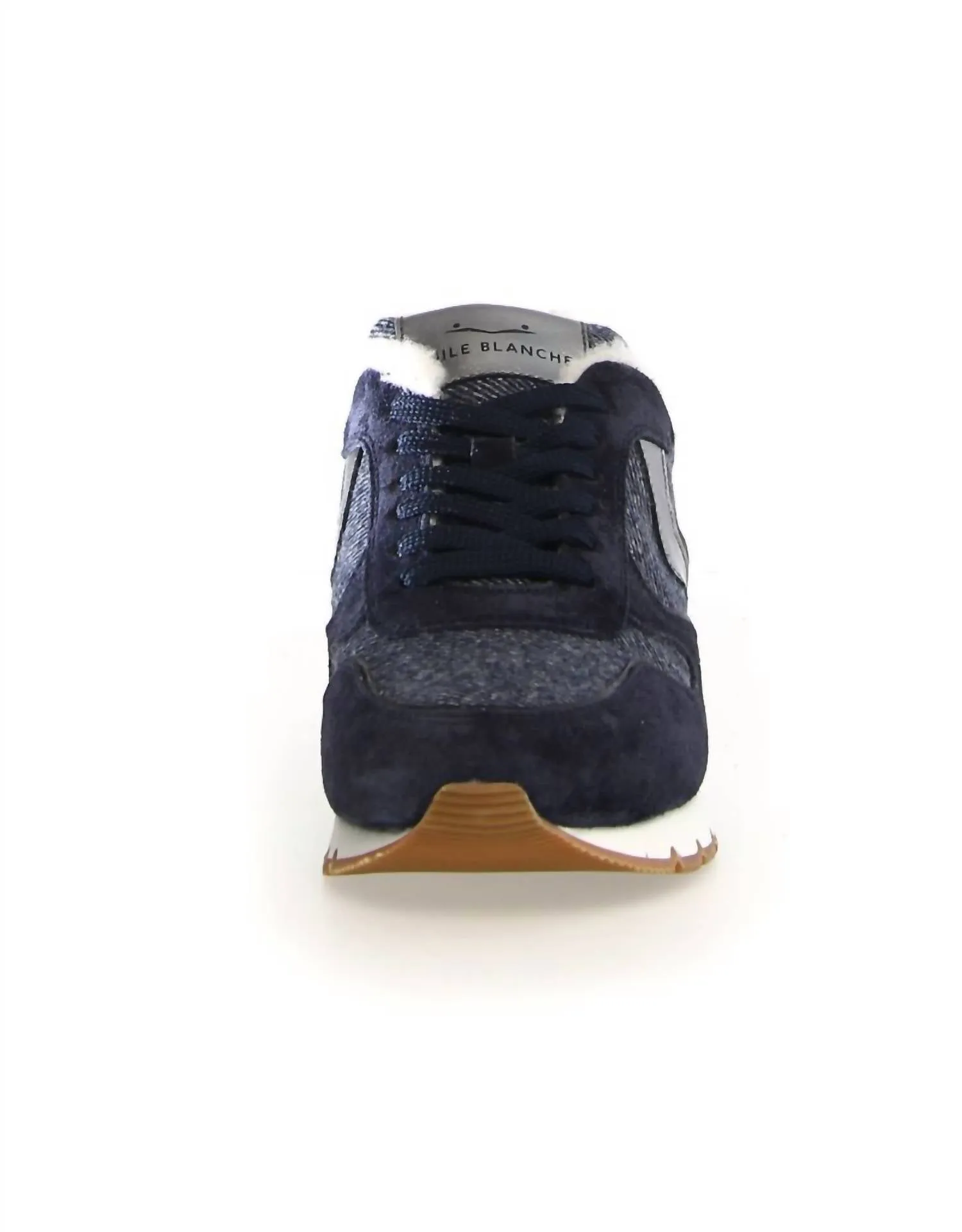 Women's Julia Fur Suede Felt Sneakers In Denim Blue