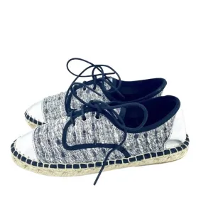 Women's Lace Up Espadrille Shoes In Silver