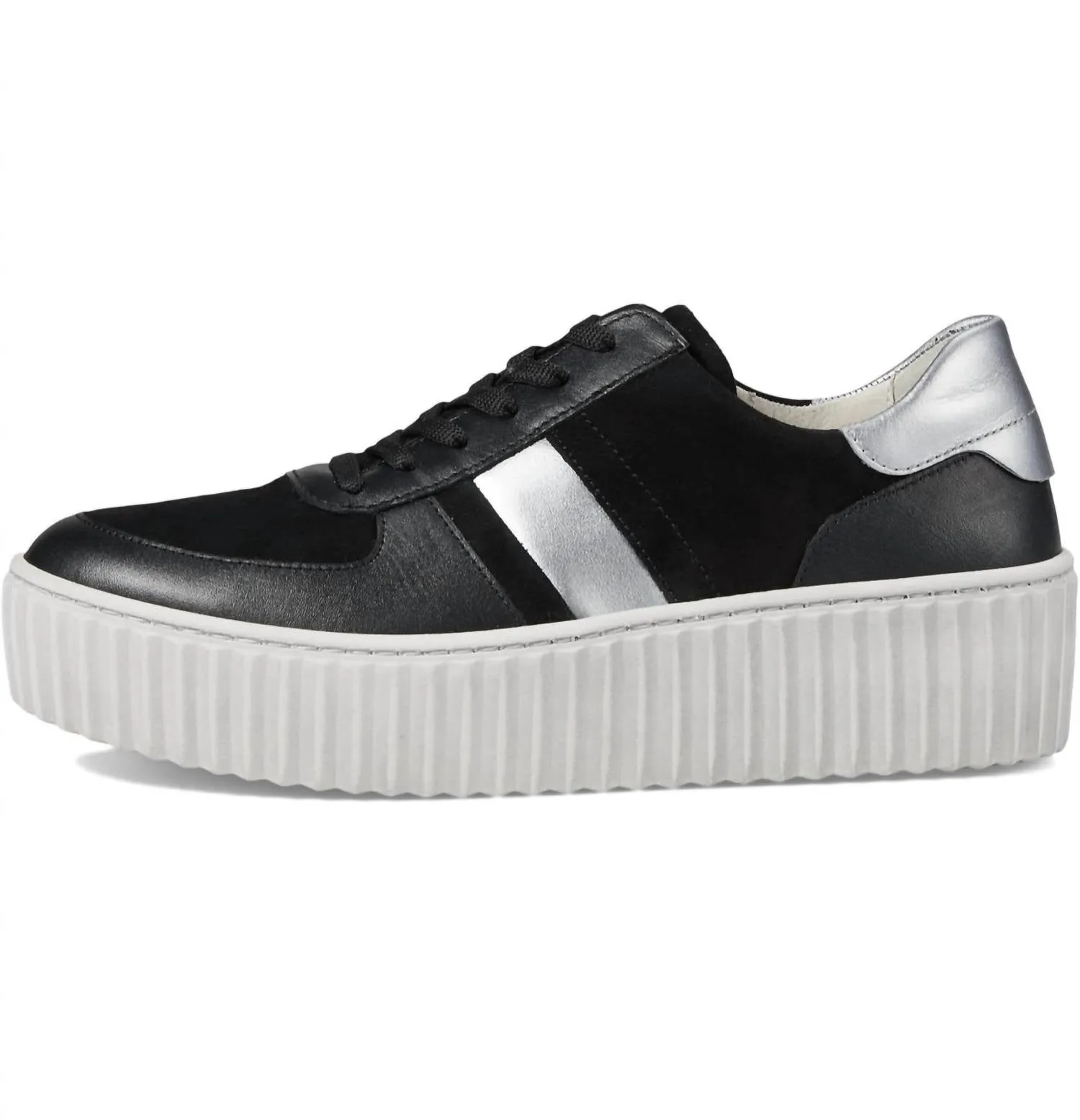 Women's Low-Top Sneaker In Black/silver