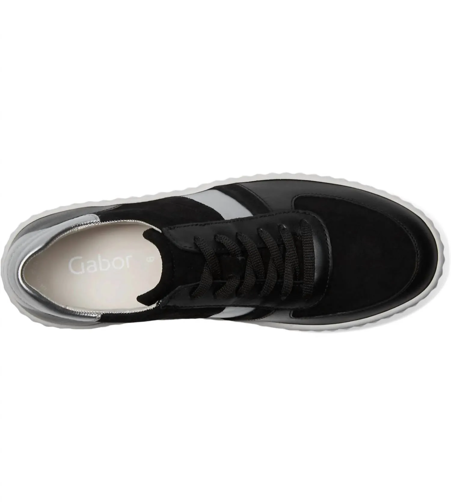 Women's Low-Top Sneaker In Black/silver