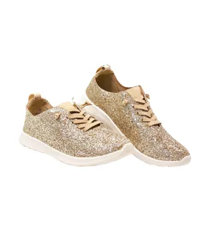 Women's Mayo Glitter Sneaker In Gold