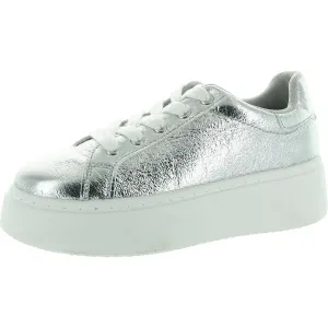 Womens Metallic Man Made Casual And Fashion Sneakers