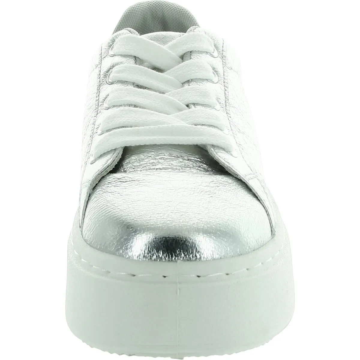 Womens Metallic Man Made Casual And Fashion Sneakers