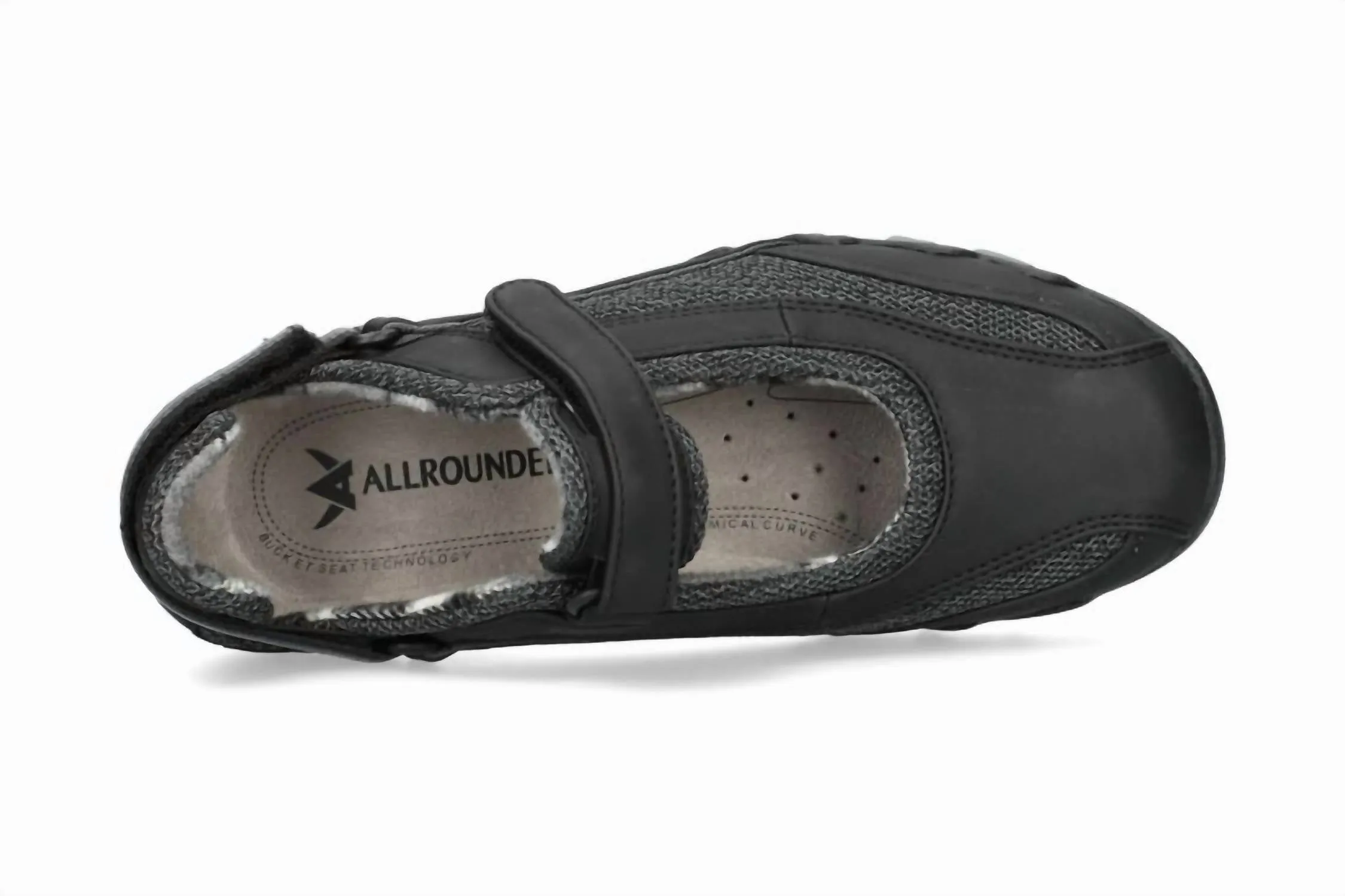 Women's Niro Rugged Mary Jane Shoes In Black Textile