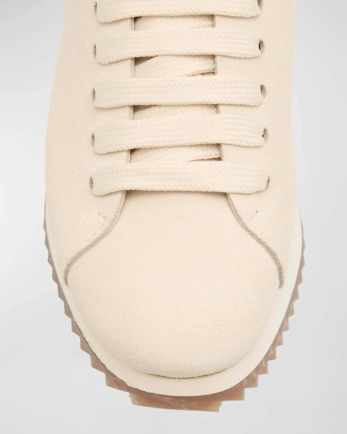 Women's Orinda Shearling Suede Sneakers In Basmati