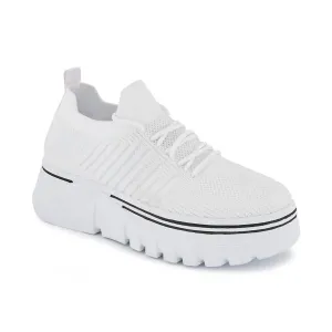 Women's Platform Sneakers In White