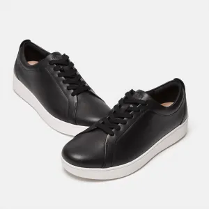 Women's Rally Leather Panel Sneaker In Black