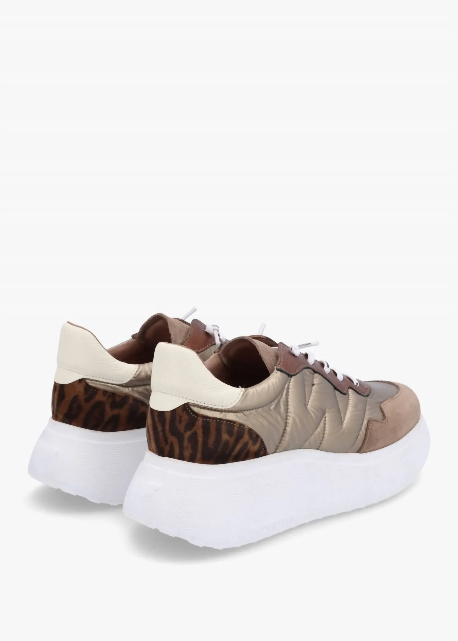 Women's Roma Sneaker In Taupe/champagne/oro