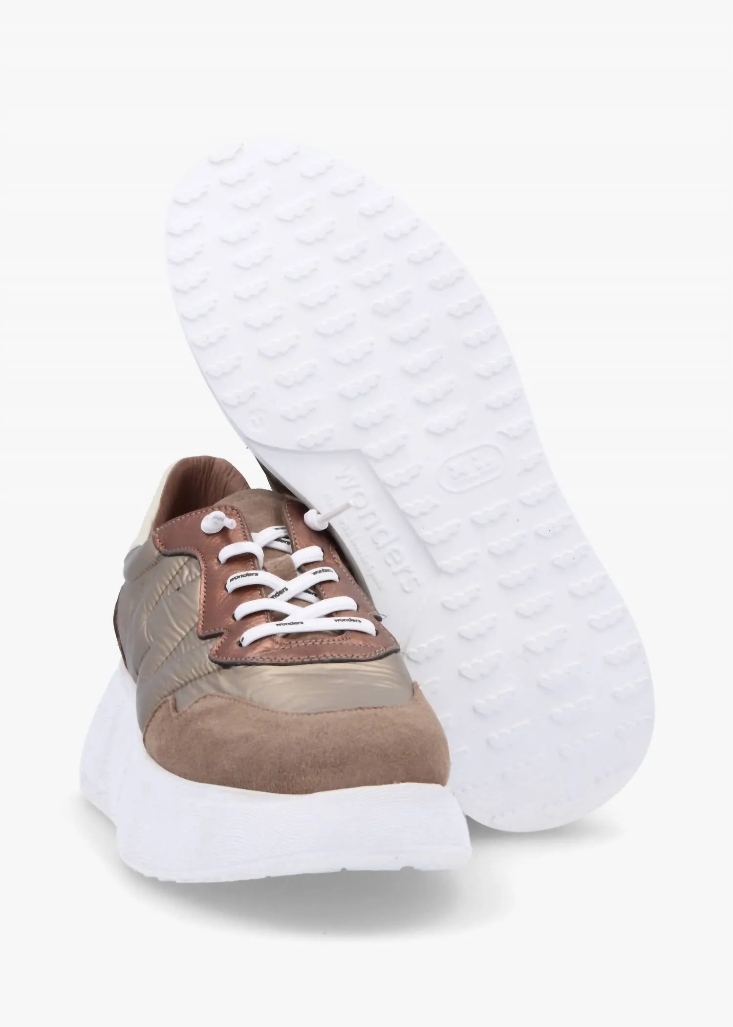 Women's Roma Sneaker In Taupe/champagne/oro