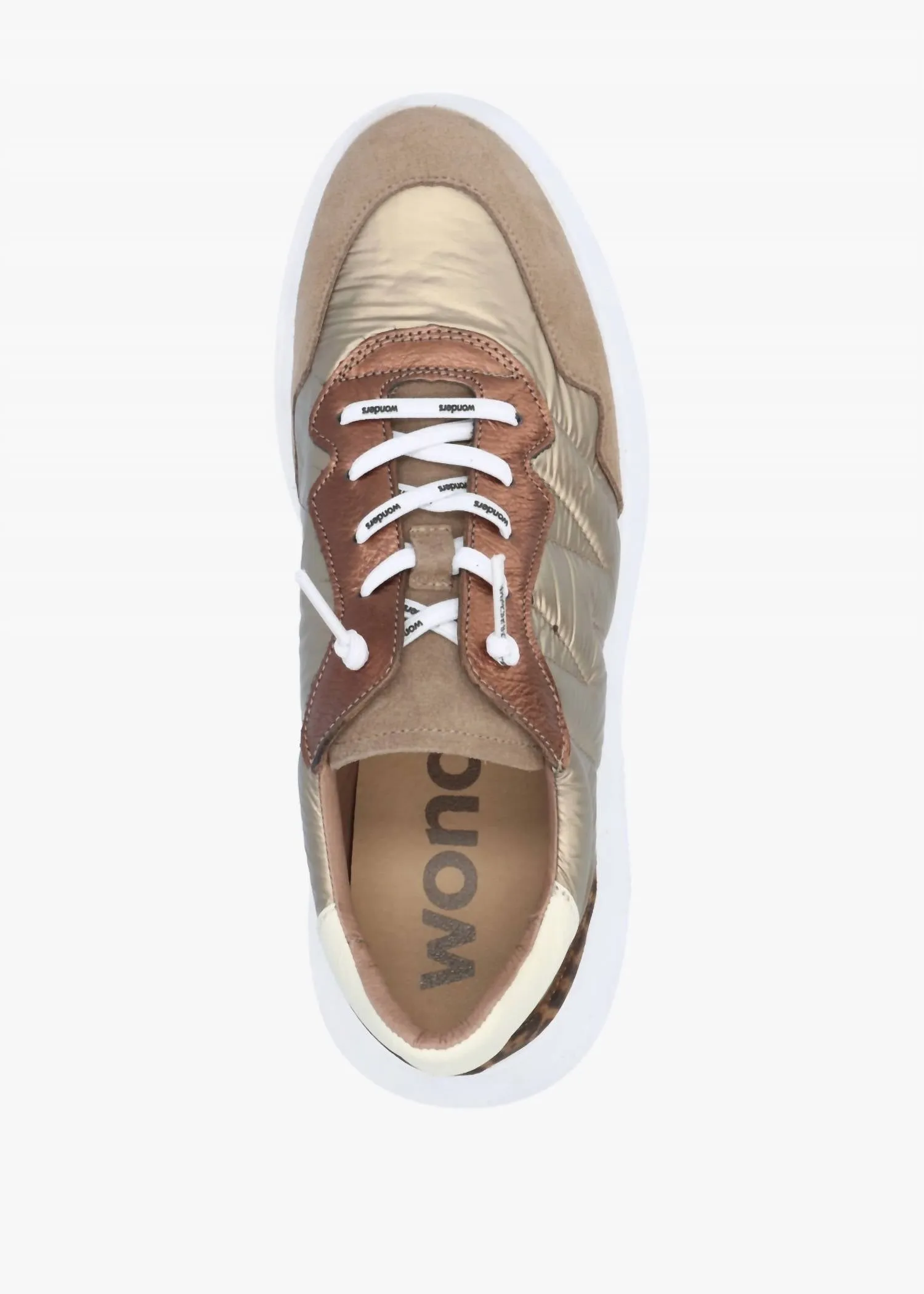 Women's Roma Sneaker In Taupe/champagne/oro