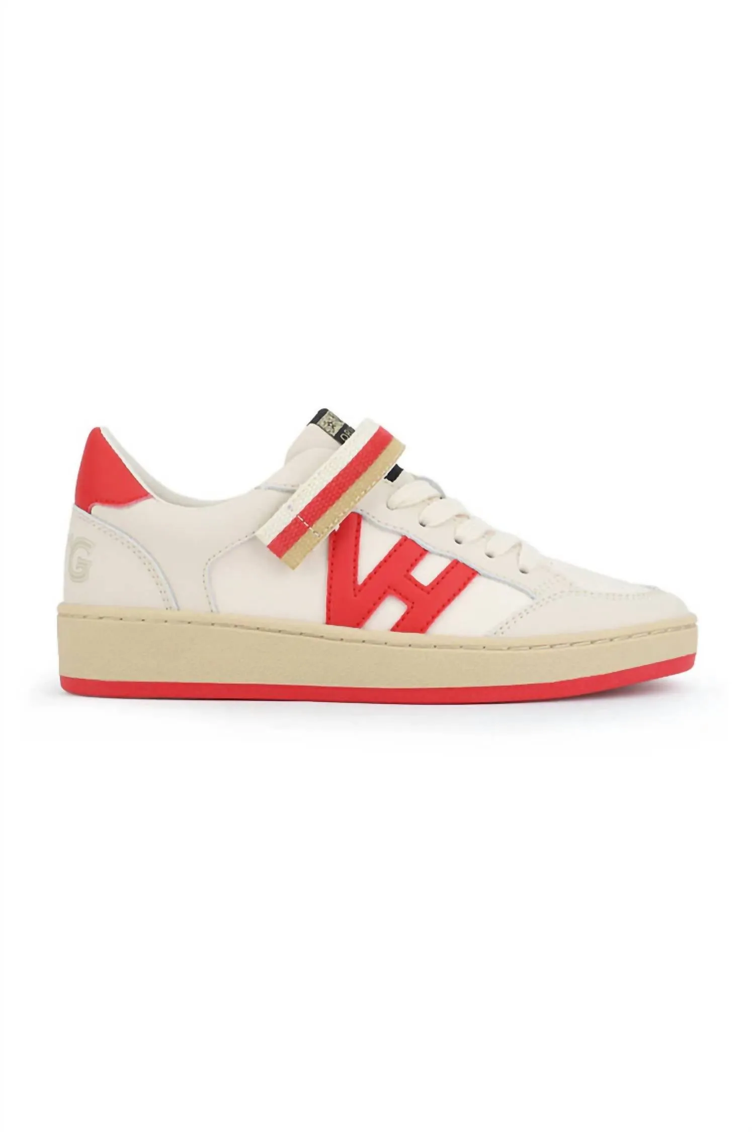Women's Running For Life Tennis Shoe In Beige/ Orange