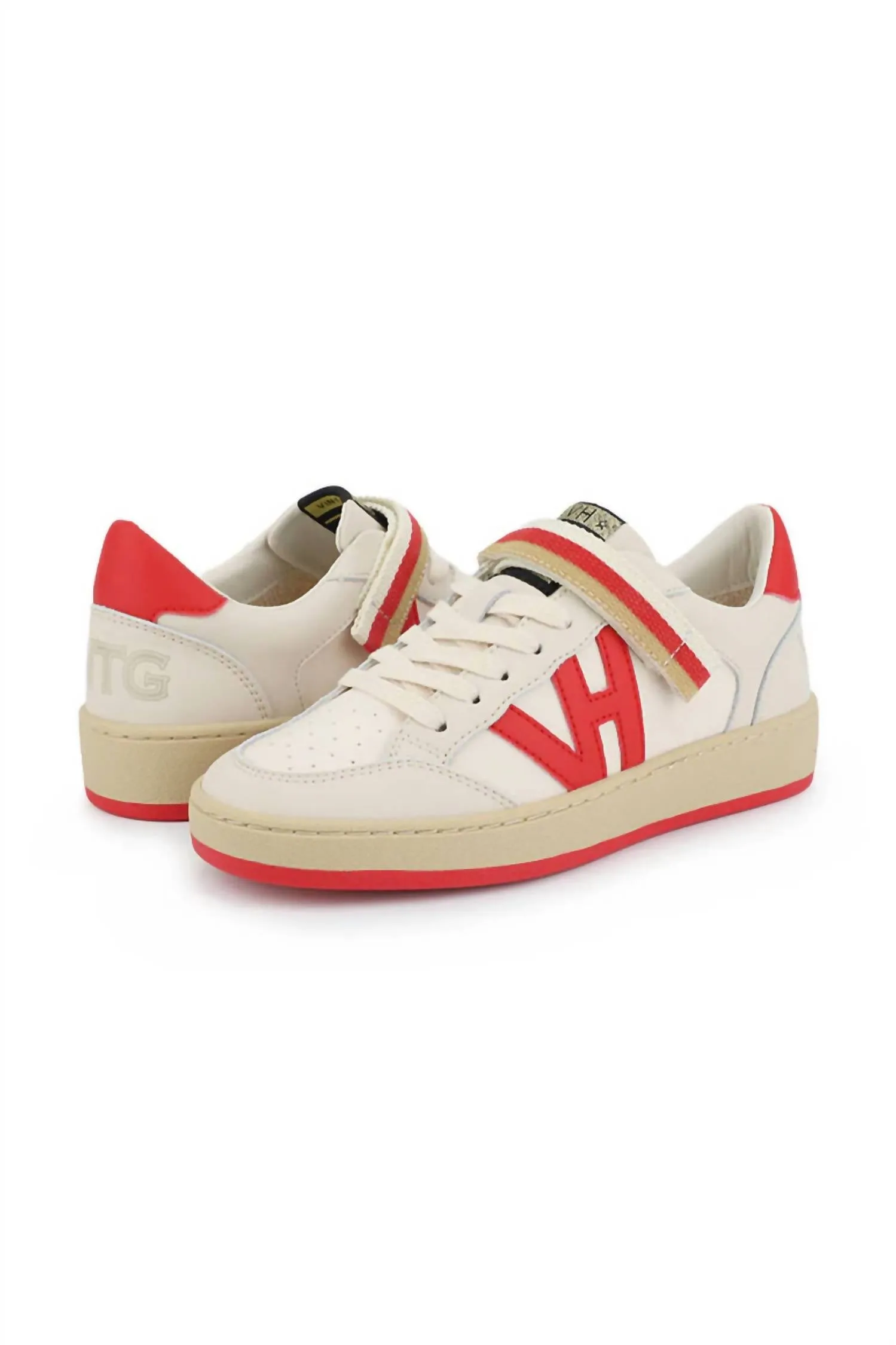 Women's Running For Life Tennis Shoe In Beige/ Orange