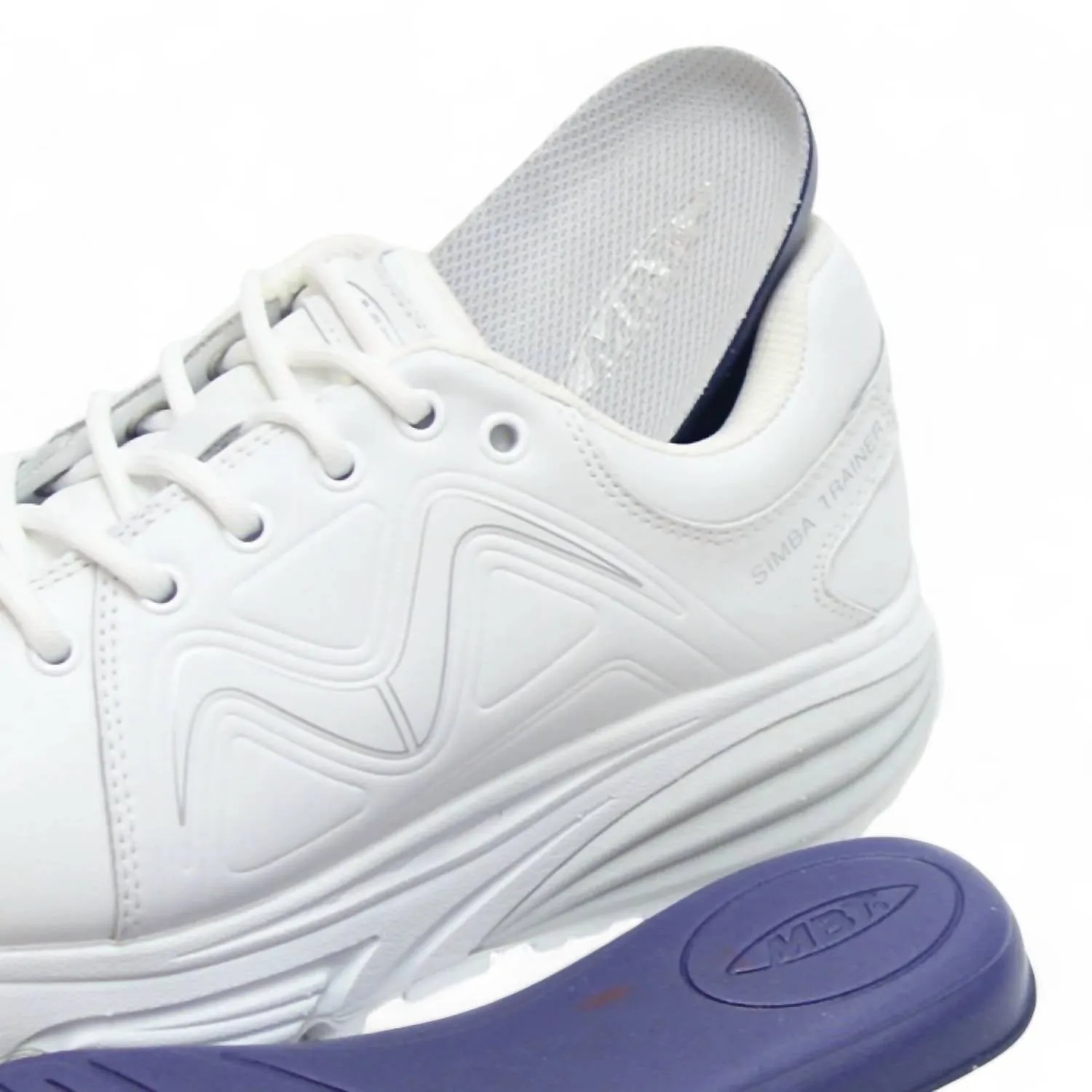 Women's Simba Trainer Walking Sneakers In White/silver