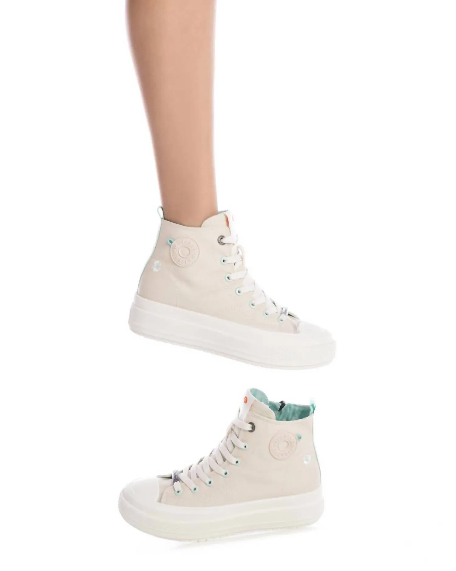 Women's Sneaker Boots In Beige