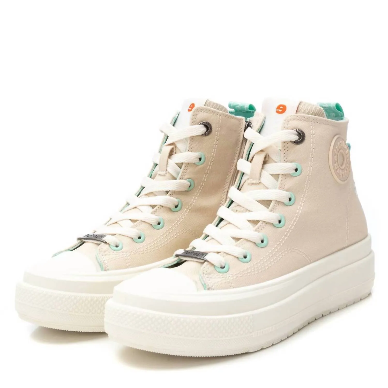 Women's Sneaker Boots In Beige