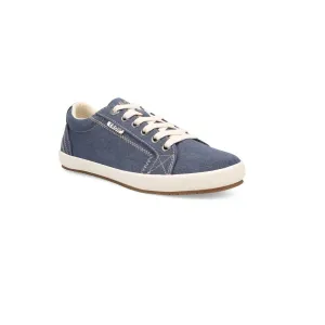 Women's Star Sneakers In Lake Blue Washed Canvas