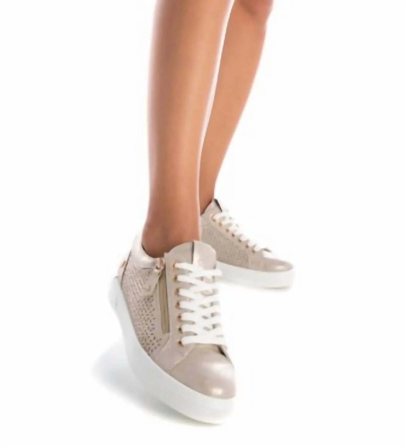 Women's Trainer Sneakers In Gold