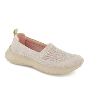 Women's Ultra Comfort Slip On Casual Sneakers In Beige