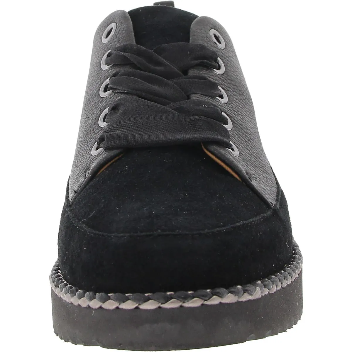 ZAINA Womens Lace-Up Leather Casual And Fashion Sneakers