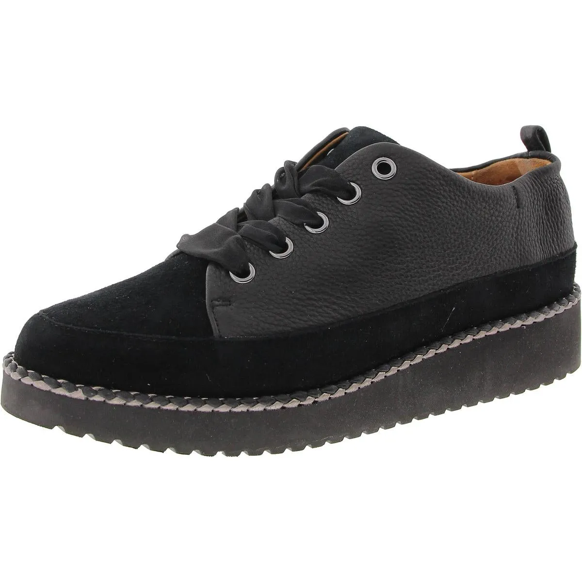 ZAINA Womens Lace-Up Leather Casual And Fashion Sneakers